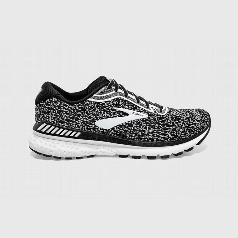 Brooks Adrenaline Gts 20 Israel - Men's Road Running Shoes - Black/White (05642-VLAQ)